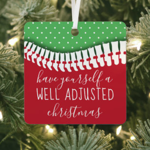 Have Yourself A Well Adjusted Christmas Chiro Metal Tree Decoration