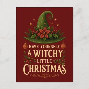 Have Yourself a Witchy Christmas Holiday Postcard