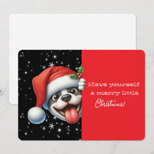 Have Yourself  Merry Little Christmas Grinning Dog