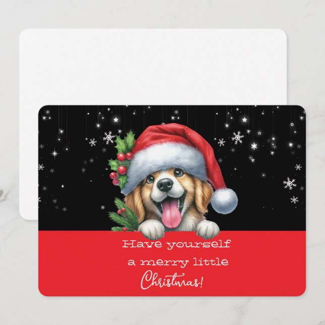 Have Yourself  Merry Little Christmas Grinning Dog (Front/Back)