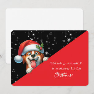 Have Yourself  Merry Little Christmas Grinning Dog