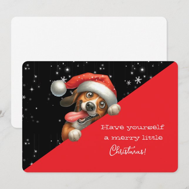 Have Yourself  Merry Little Christmas Grinning Dog (Front/Back)