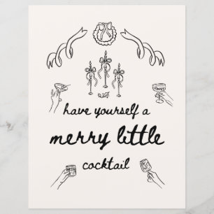 Have Yourself Merry Little Cocktail Bar Drink Sign