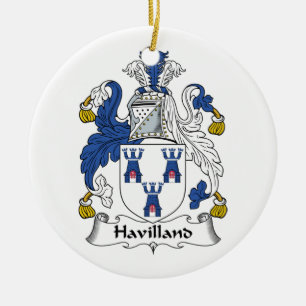 Havilland Family Crest Ceramic Tree Decoration