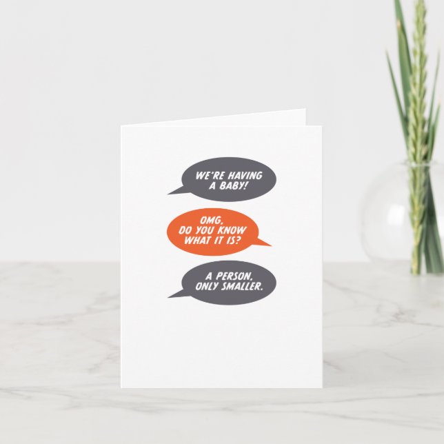 Having a Baby (Small Person) Announcement (Front)