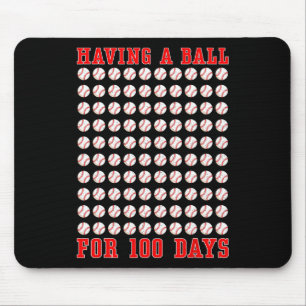 Having A Ball For 100 Days Of School 100th Basebal Mouse Mat