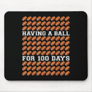 Having A Ball For 100 Days Of School Football Teac Mouse Mat