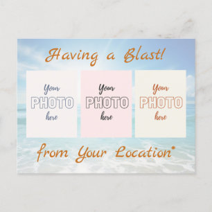 Having a Blast 3 Photo Postcard Template