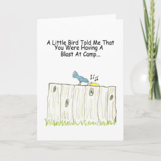 Having A Blast At Camp Greeting Card
