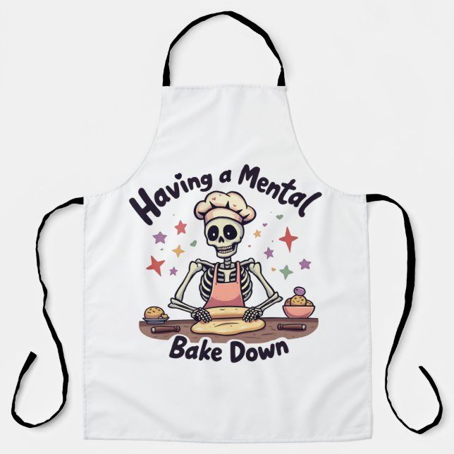 Having a Mental Bake Down Stressed, Blessed & Oven Apron (Front)