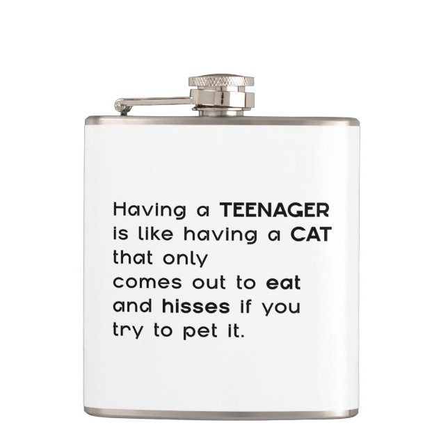 Having a Teenager...  Hip Flask (Front)
