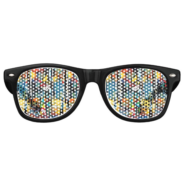 Having An Abstract Kinda Day Retro Sunglasses (Front)