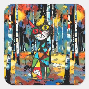 Having An Abstract Kinda Day Square Sticker