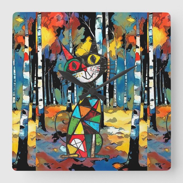 Having An Abstract Kinda Day Square Wall Clock (Front)