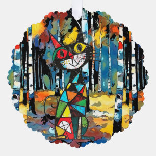 Having An Abstract Kinda Day Tree Decoration Card