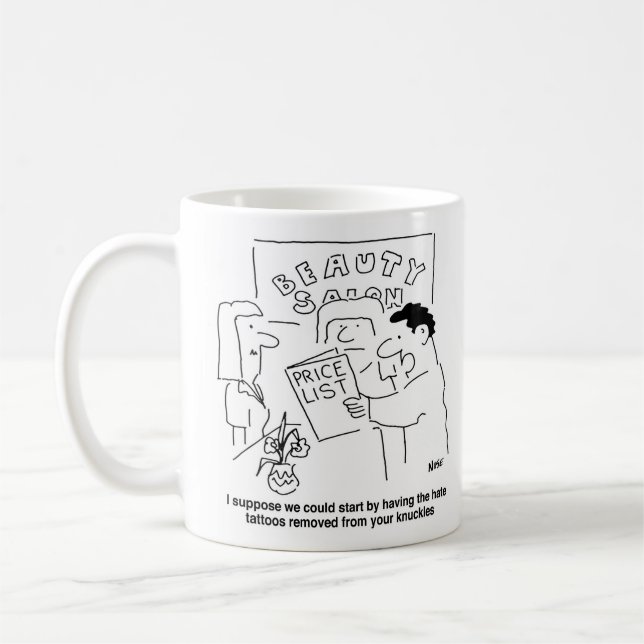 Having Tattoos Removed at Beauty Salon Coffee Mug (Left)