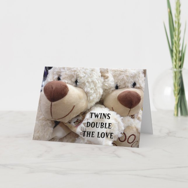 HAVING TWINS DOUBLES THE MEMORIES/JOY CARD (Front)