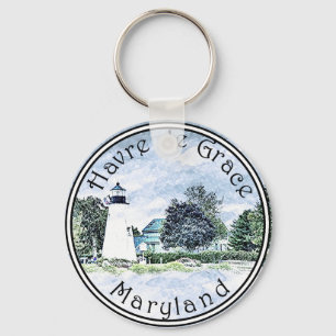 Havre de Grace, Maryland, Concord Point Light Keyc Key Ring