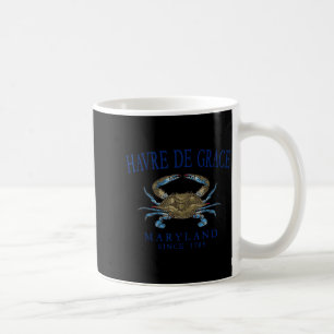 Havre De Grace Maryland Crab Since 1785 Navy Blue Coffee Mug