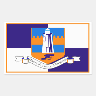 Havre de Grace, Maryland Flag Rectangular Sticker