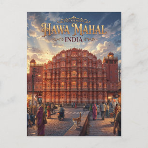Hawa Mahal India Postcard