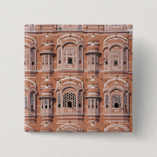 Hawa Mahal (Palace of Winds), Jaipur 15 Cm Square Badge