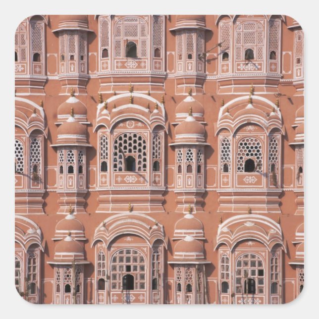 Hawa Mahal (Palace of Winds), Jaipur 2 Square Sticker (Front)