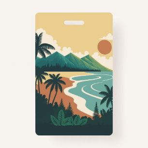 Hawai seascape ID badge
