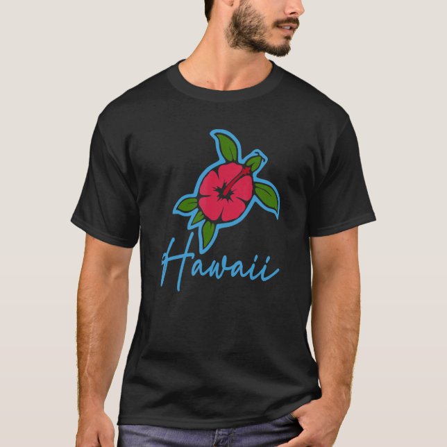 Hawaii 2022 Island Hawaiian Sea Turtle Tropical Fl T-Shirt (Front)