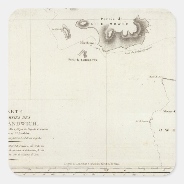 Hawaii 2 square sticker (Front)