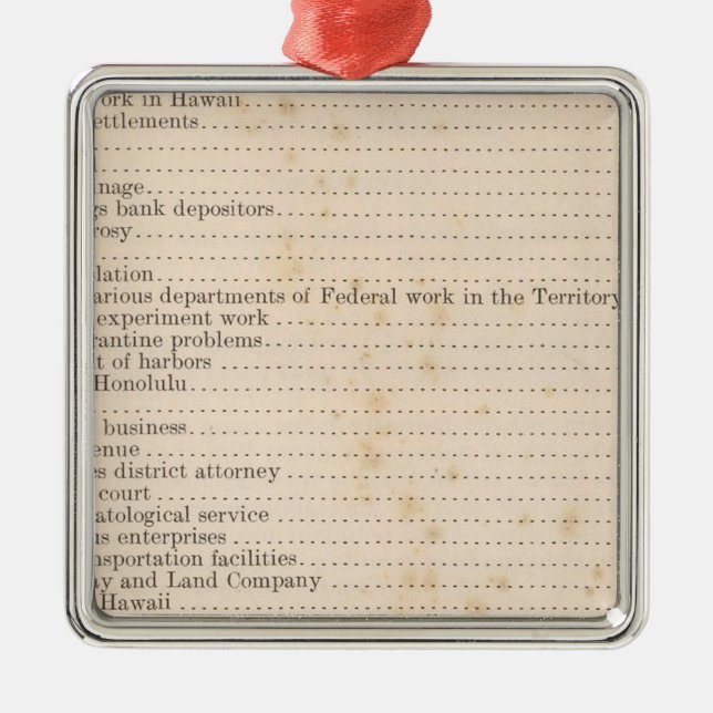 Hawaii 5 metal tree decoration (Front)