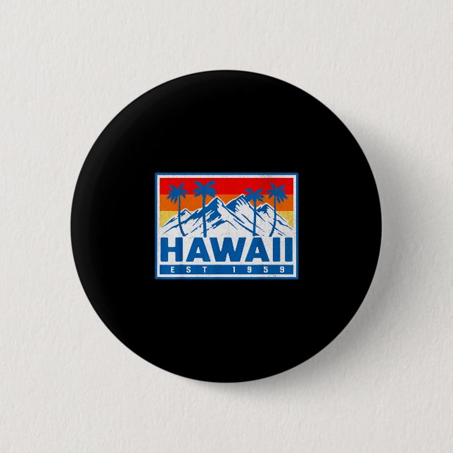 Hawaii  6 cm round badge (Front)