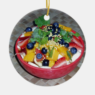 Hawaii Acai Bowl Ceramic Tree Decoration