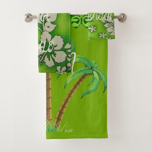 Hawaii Aloha Collection Bath Towel Set (Insitu)