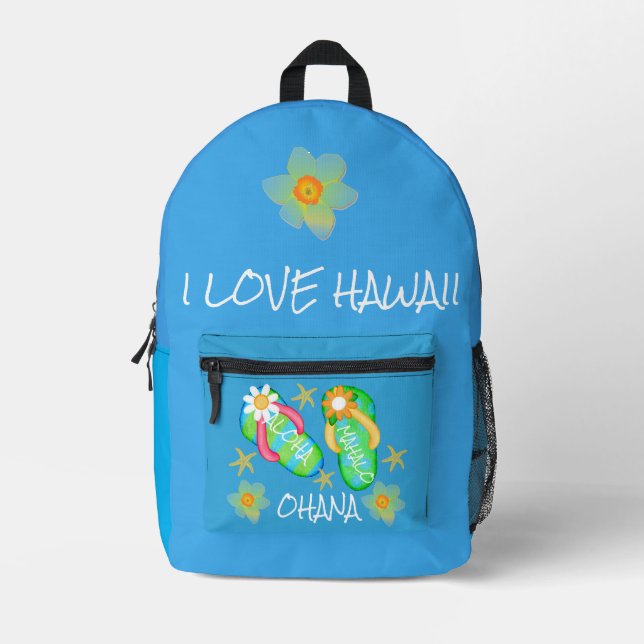 Hawaii Aloha Collection - Ladies Printed Backpack (Front)