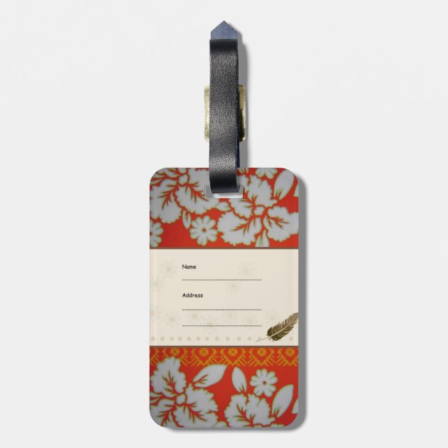 HAWAII ALOHA COLLECTION LUGGAGE TAG (Back Vertical)