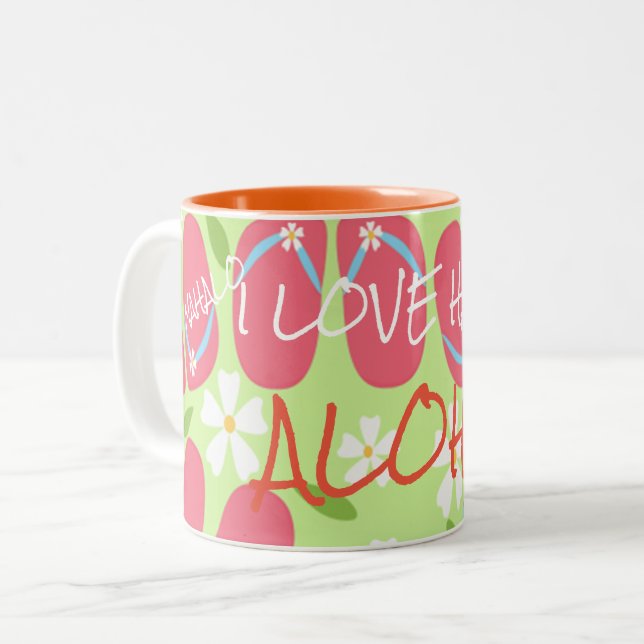Hawaii Aloha Collection - Two-Tone Coffee Mug (Front Left)