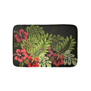 Hawaii Aloha Flower Art Print Bath Mat