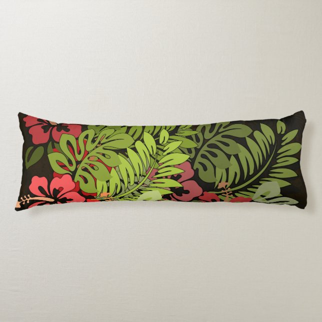 Hawaii Aloha Flower Art Print Body Cushion (Front)