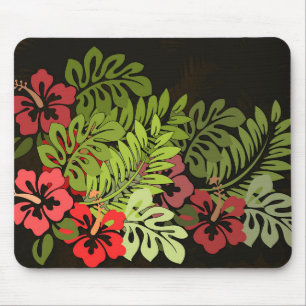 Hawaii Aloha Flower Art Print Mouse Mat