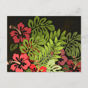 Hawaii Aloha Flower Art Print Postcard