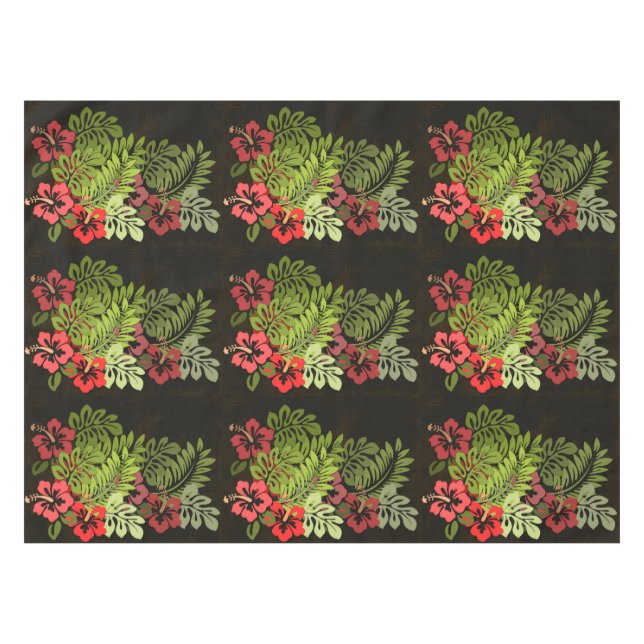 Hawaii Aloha Flower Art Print Tablecloth (Front (Horizontal))