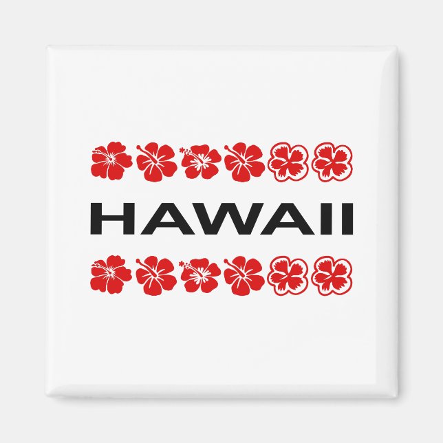 Hawaii Aloha Flower Bands Light-Colour Magnet (Front)