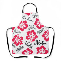 Hawaii Aloha Hibiscus Apron