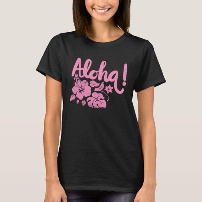 Hawaii Aloha Hibiscus Hawaiian Party 4 T-Shirt (Front)