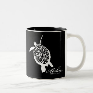 Hawaii Aloha Honu Turtle Two-Tone Coffee Mug