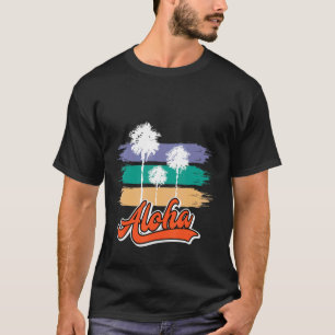 Hawaii Aloha Palm Tree Hawaiian Party T-Shirt