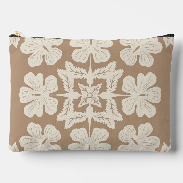 Hawaii aloha print pattern accessory pouch (Front)