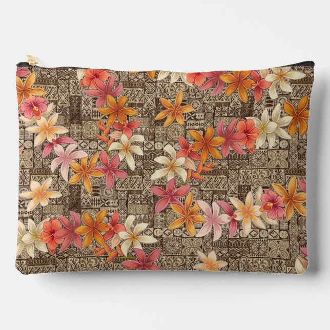 Hawaii aloha print pattern accessory pouch (Front)