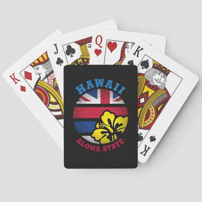 HAWAII ALOHA STATE FLAG PLAYING CARDS (Back)